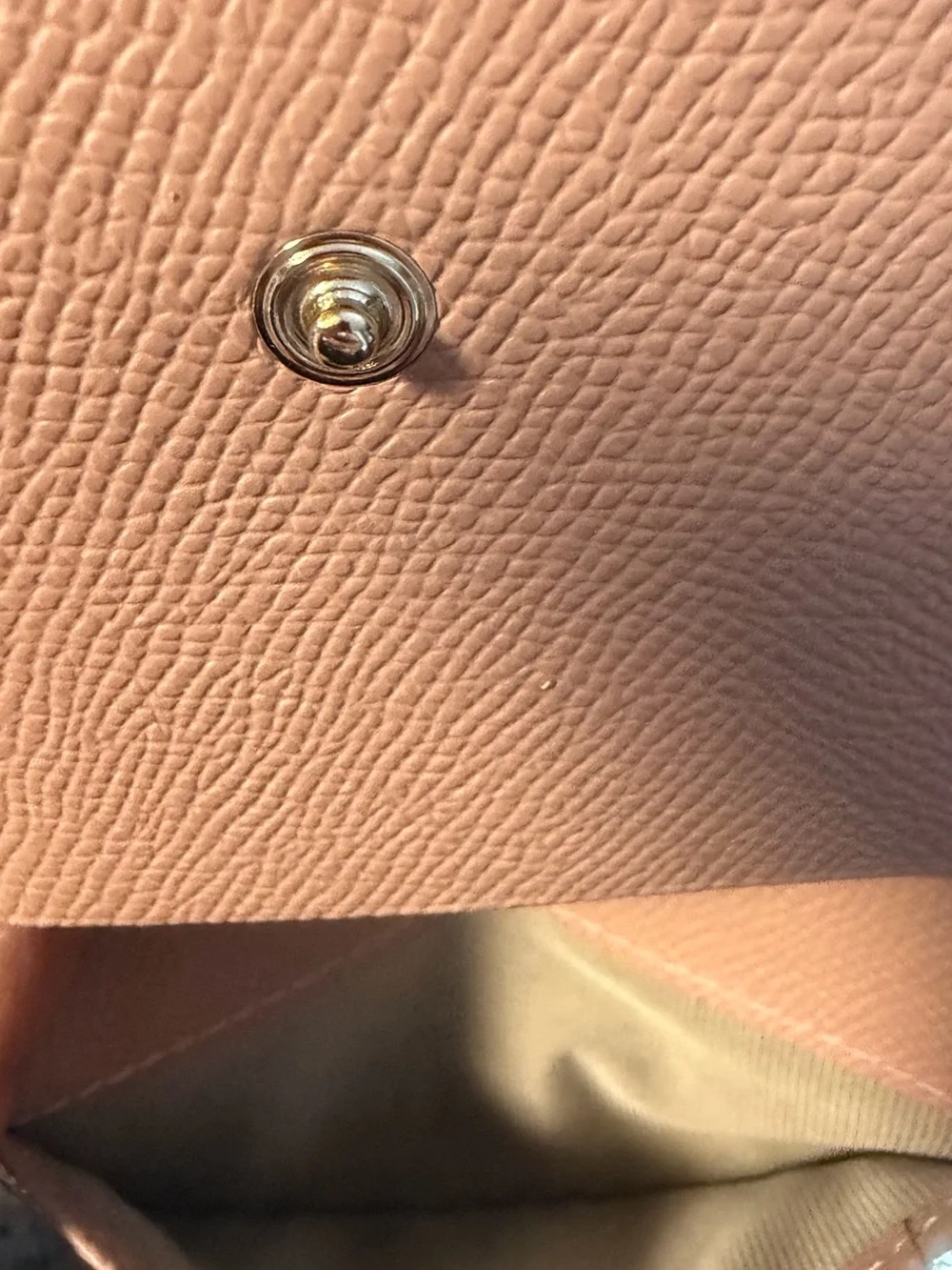 Furla Blush Pink Leather Card Holder with Gold Logo
